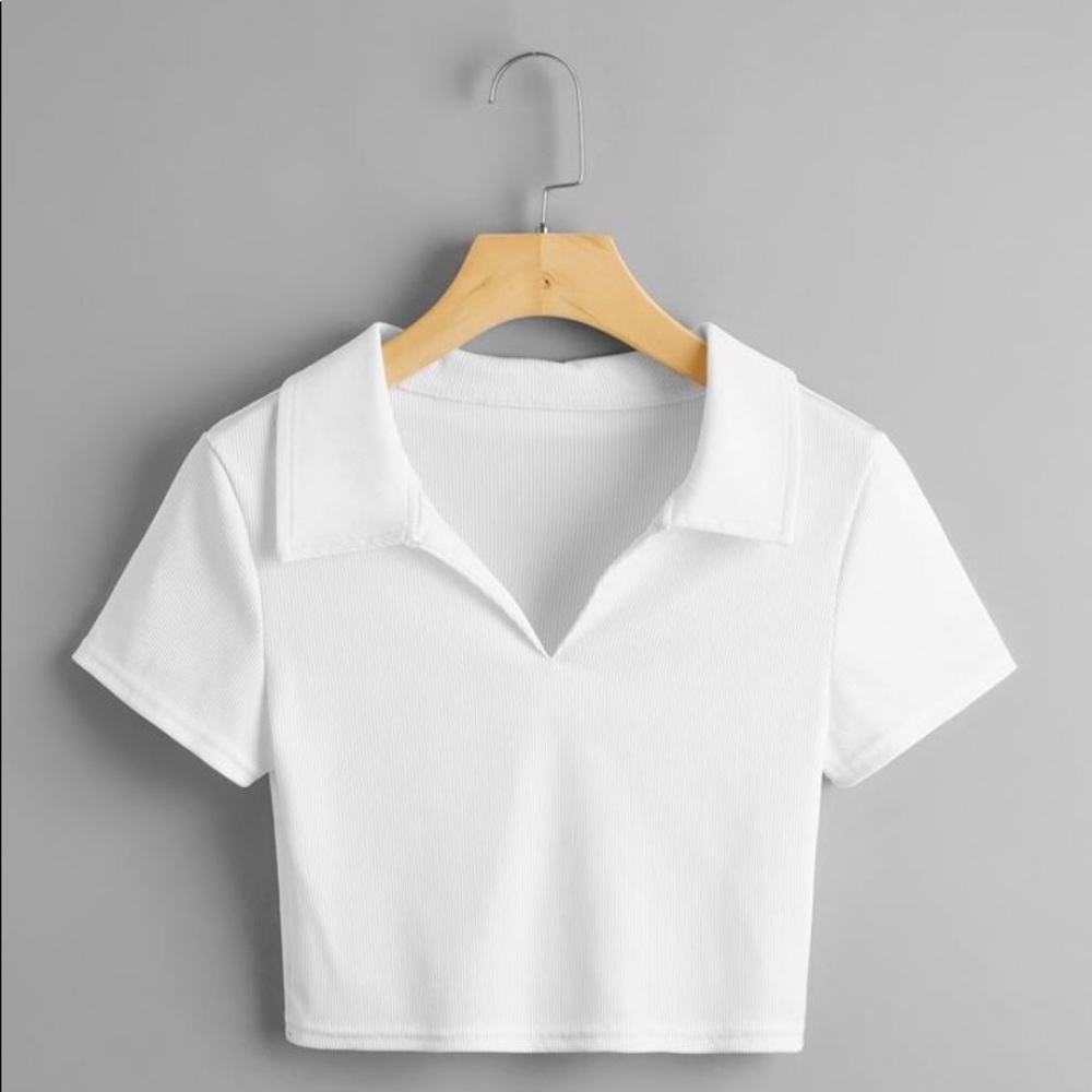 A white cropped top from shein